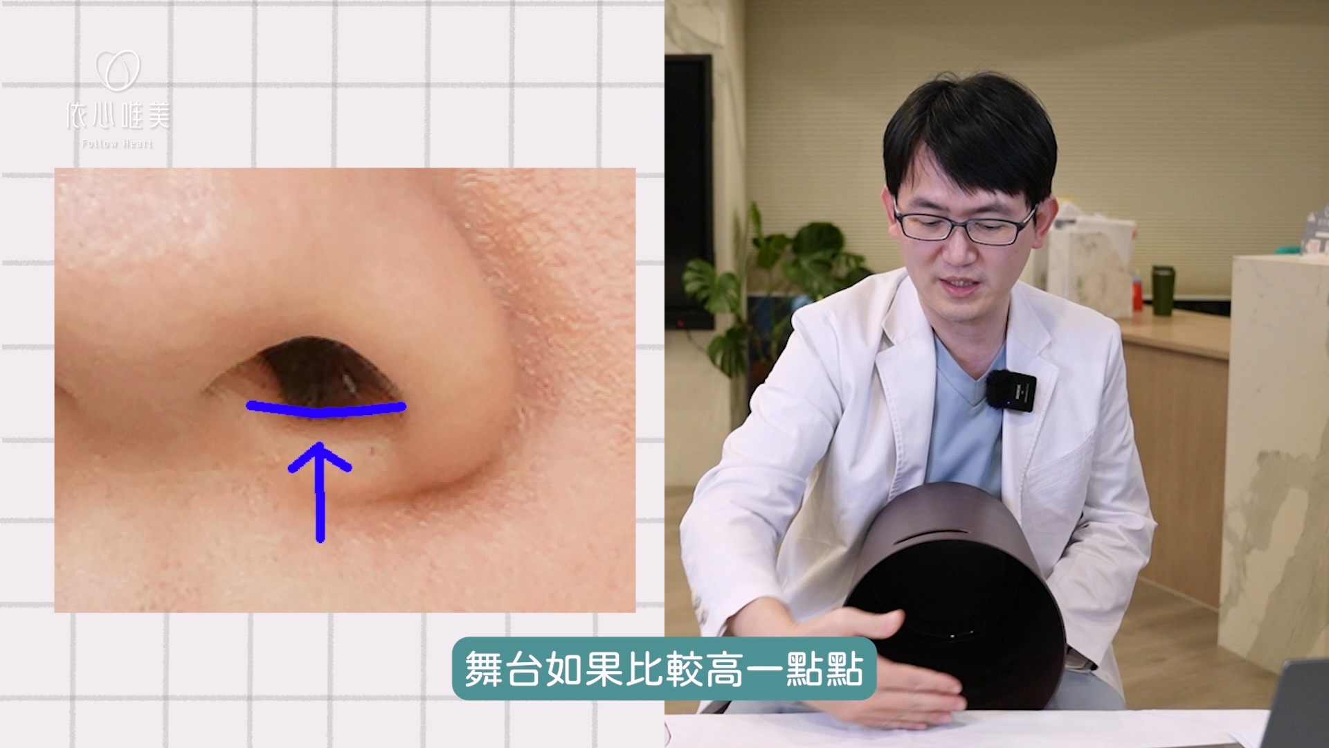 把鼻孔地板想像成舞台，布幕的位置沒有改變，但如果舞台本身升高，需要被遮住的空間就變少了。