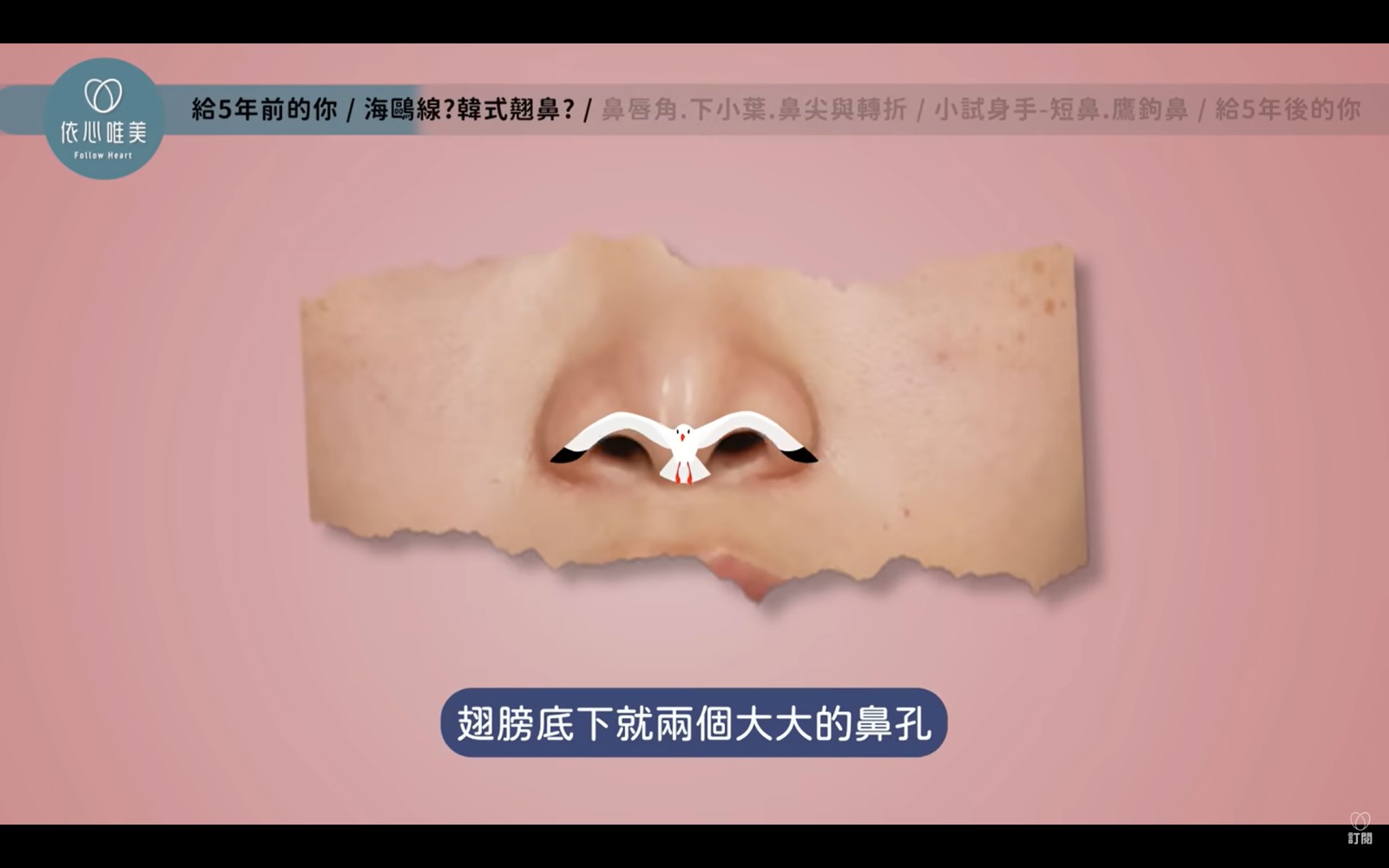 鼻孔較明顯的人，如果再刻意增加鼻翼向上的曲線，可能進一步強化鼻孔的存在感。